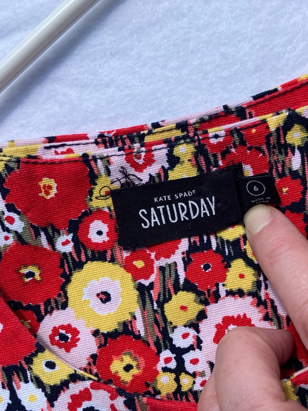 kate spade Saturday Red, Yellow & Black Floral Shift Dress